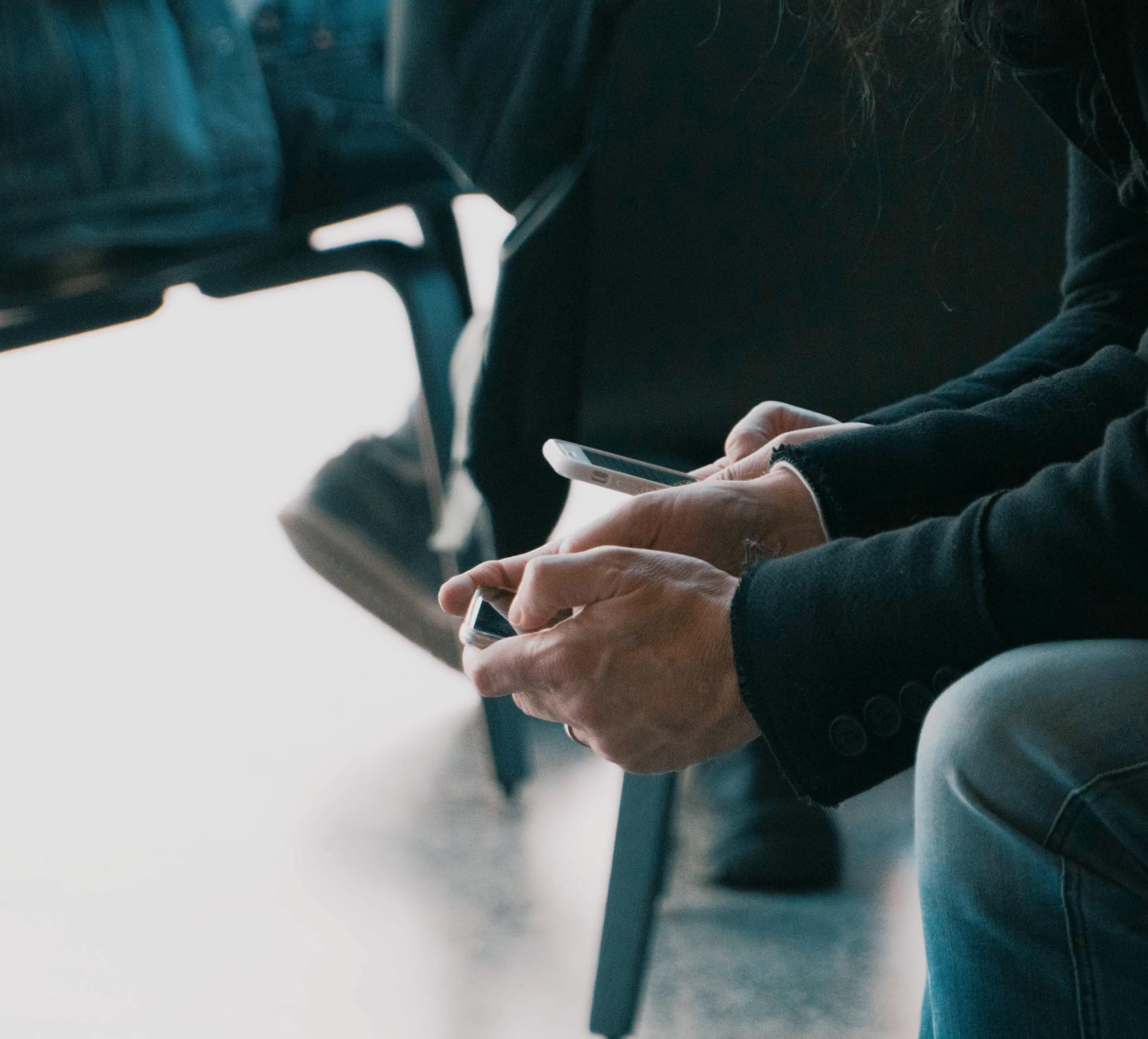 a person holding a phone