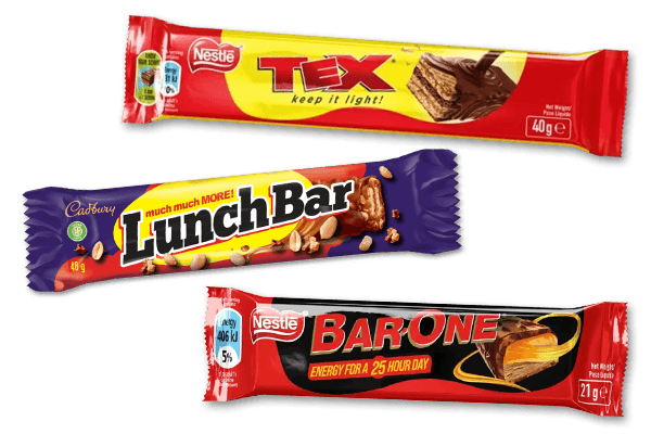 Barras de chocolate sudafricanas