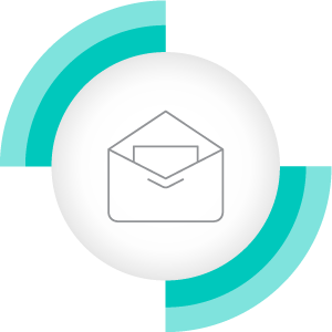 An Open Envelope With Signal Stripes Attached To The Outside Of The Icon