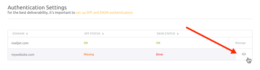 Mailjet Dkim Screenshot 2