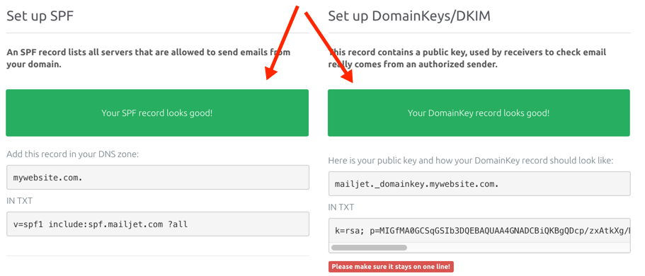 Mailjet Dkim Screenshot 7
