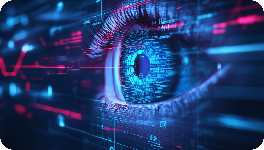 Sendmarc Domain Checker Branding Rating Example With A Digital Eye In The Background