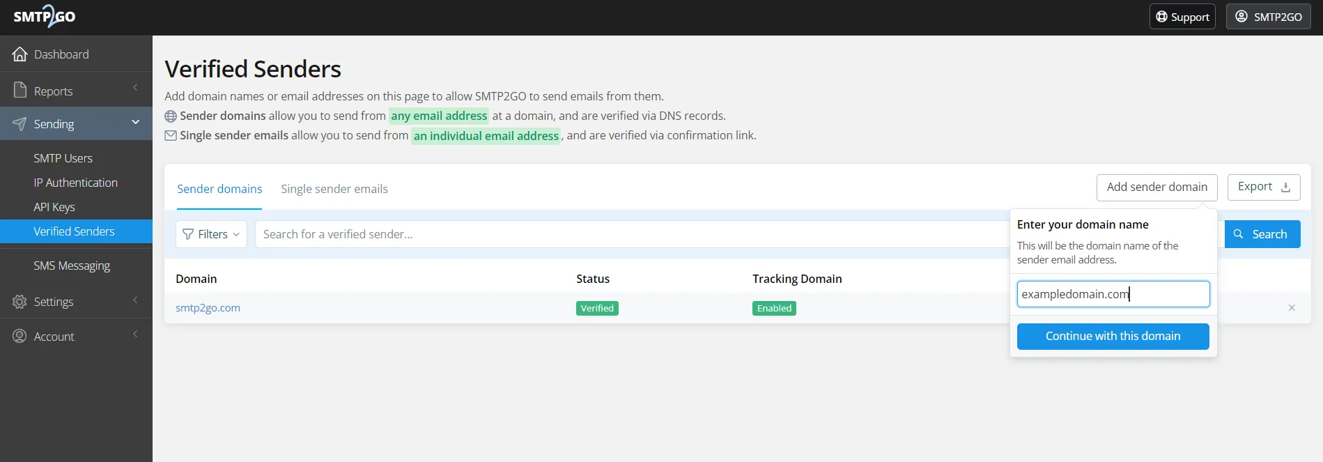 Smtp2Go Dkim Screenshot 1