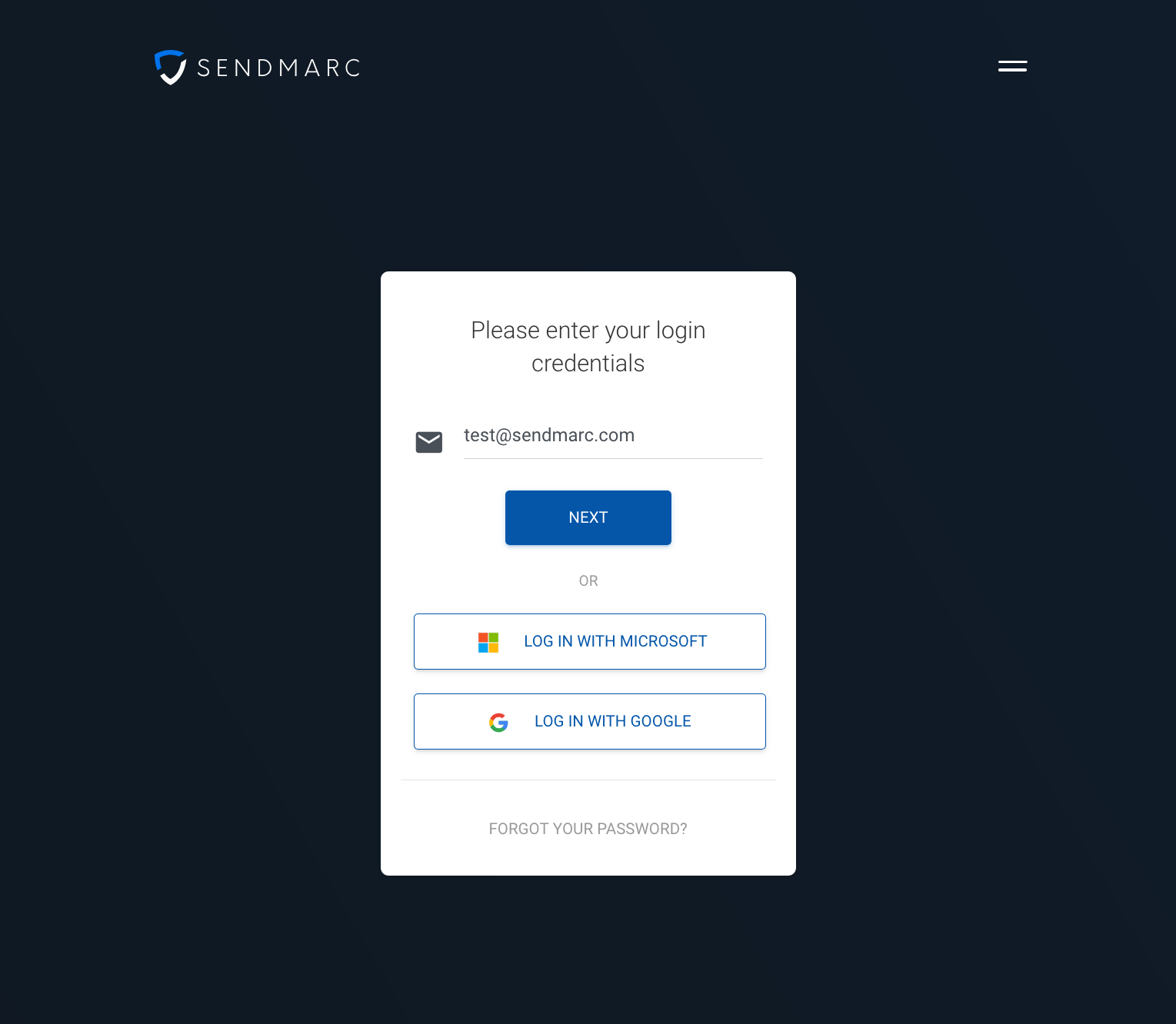 Sendmarc's DMARC Management Platform With Okta, Google, and Microsoft SSO Login