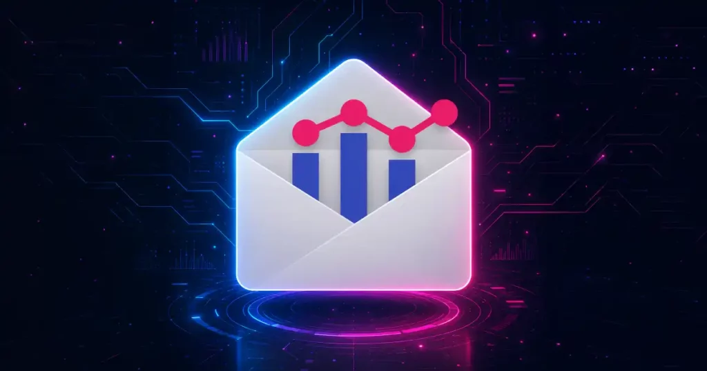 Digital Blue An Pink Background With Google Postmaster Tool Logo In The Center