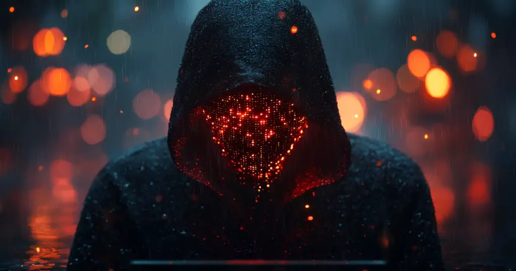 Digital Hacker In Hooded Attire