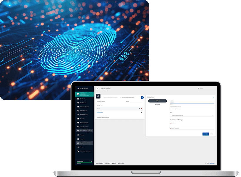 Servicios de DMARC gestionados creados para el crecimiento de los MSP 4 Panel de seguridad de usuarios del portal de clientes de Sendmarc