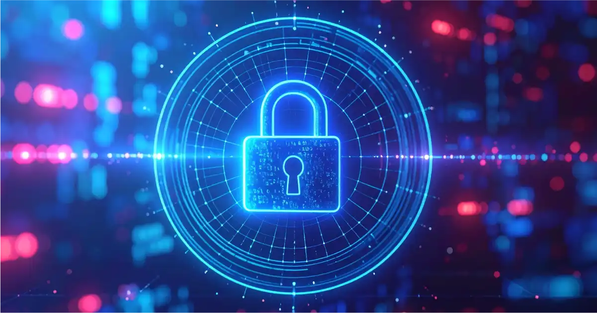 Blue Digital Padlock