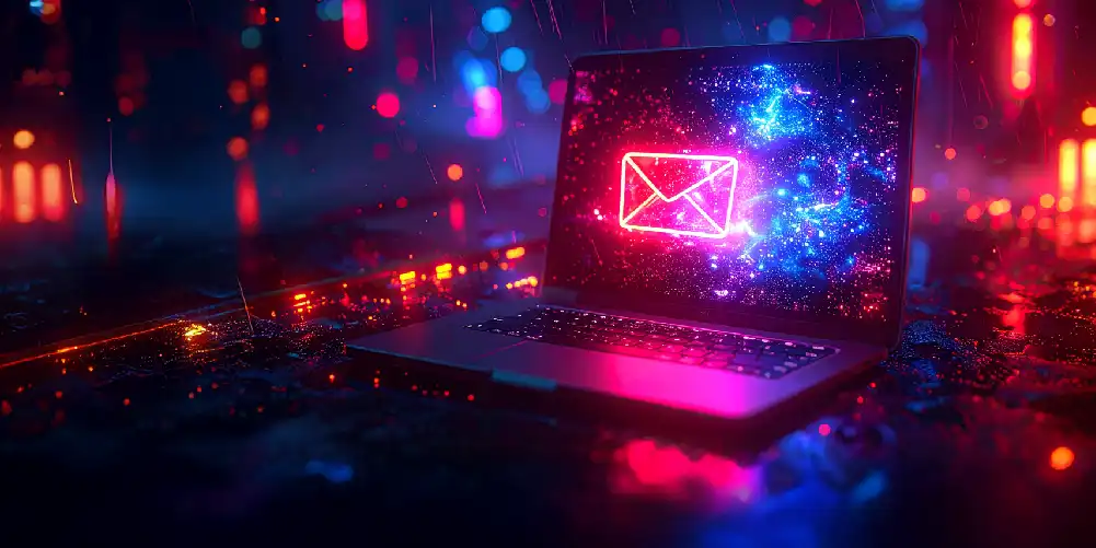 Email Icon On A Laptop In A Digital Environment