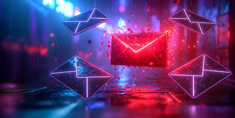 Broken Email Envelope In A Digital Environment