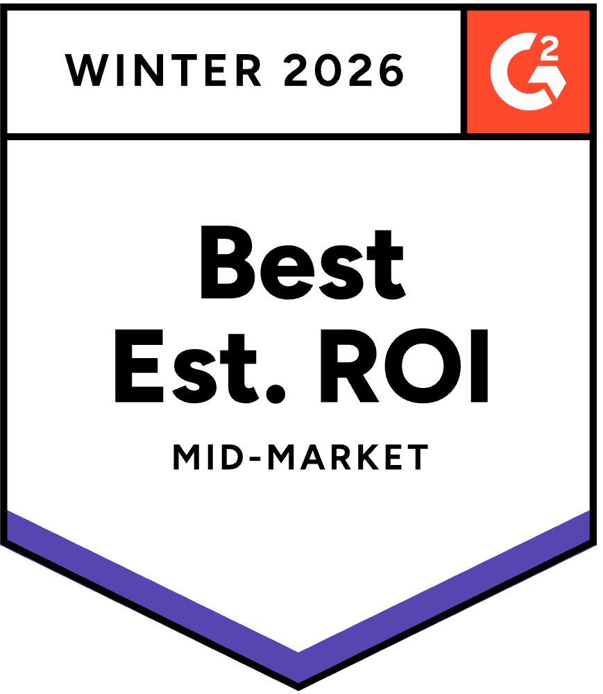 G2 Review Best Est. Roi Badge Winter 2026