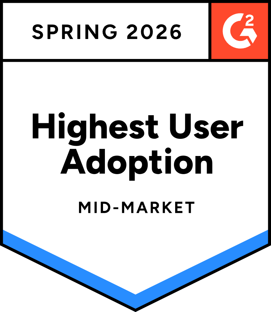 G2 Review Highest User Adoption Badge Spring 2026