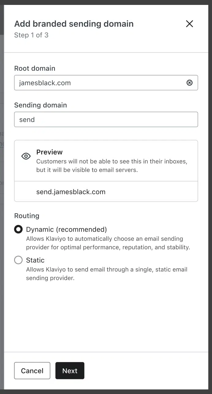 Klaviyo Dkim Screenshot 3