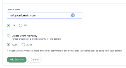 Mailgun Dkim Screenshot 1