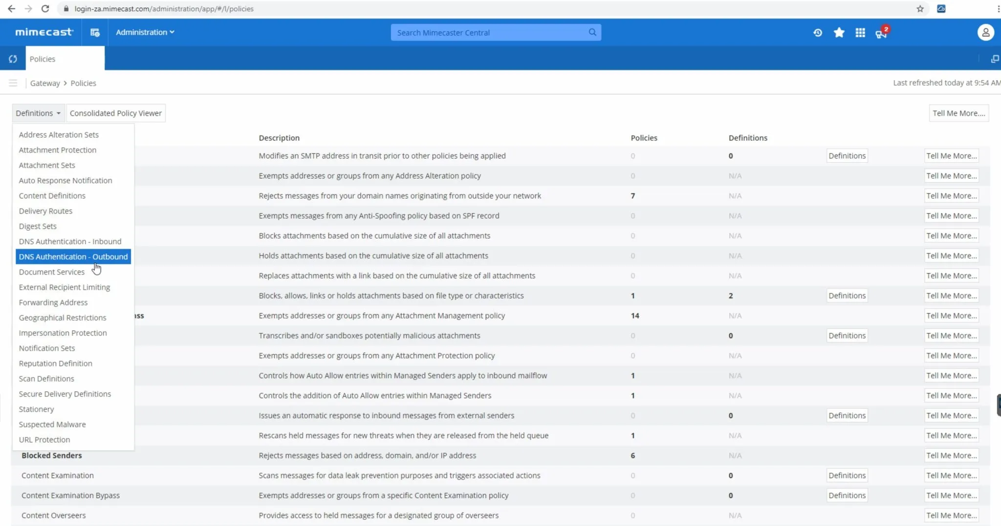 Mimecast Dkim Screenshot 2