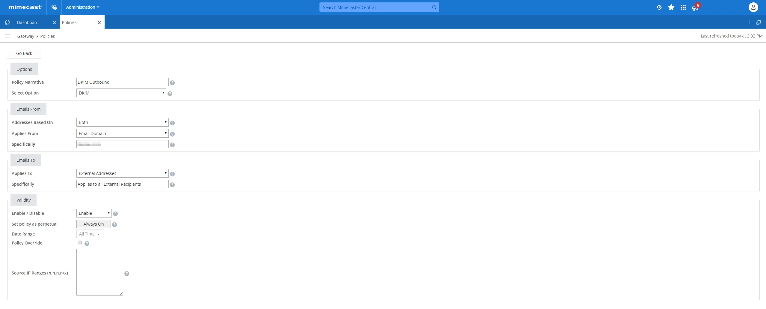 Mimecast Dkim Screenshot 9