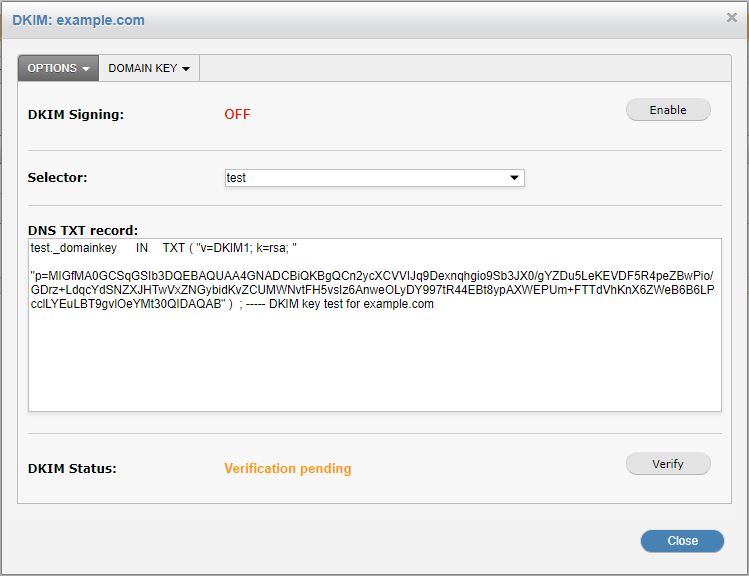 Spamtitan Dkim Screenshot 4