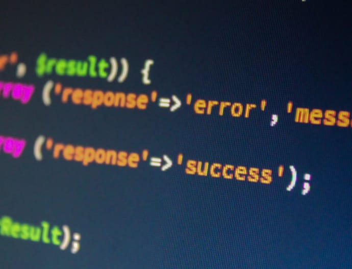 A Computer Screen Displaying A Message Composed In Programming Code