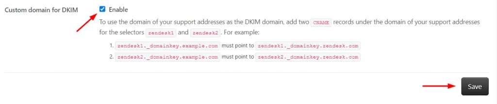 Zendesk Dkim Screenshot 2