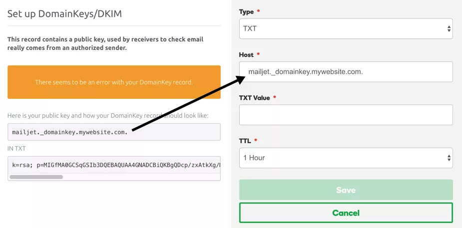 Mailjet Dkim Screenshot 4