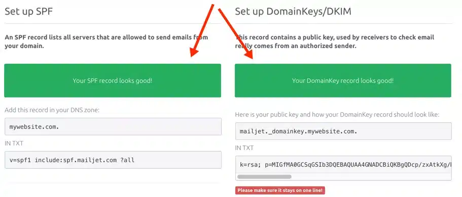 Mailjet Dkim Screenshot 7