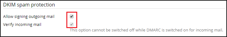 Plesk Dkim Screenshot 1