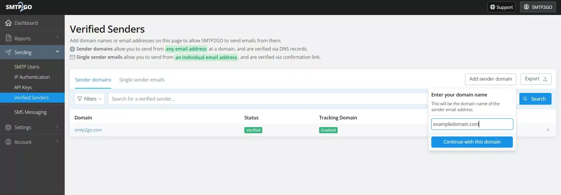 Smtp2Go Dkim Screenshot 1