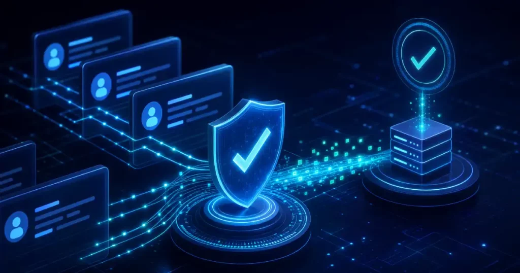Se están verificando los registros digitales que representan los registros Spf