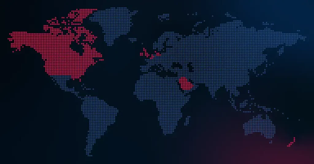 Navigating dmarc mandates: what msps & mssps should know 2 Globo destacando los países con mandatos gubernamentales y regionales Dmarc .