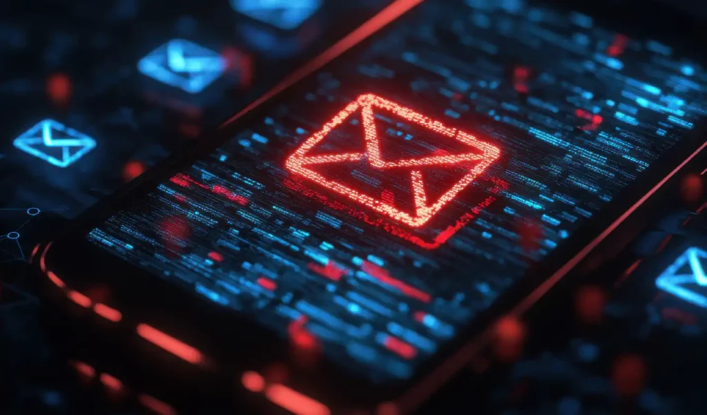 Red Email Icon On Mobile