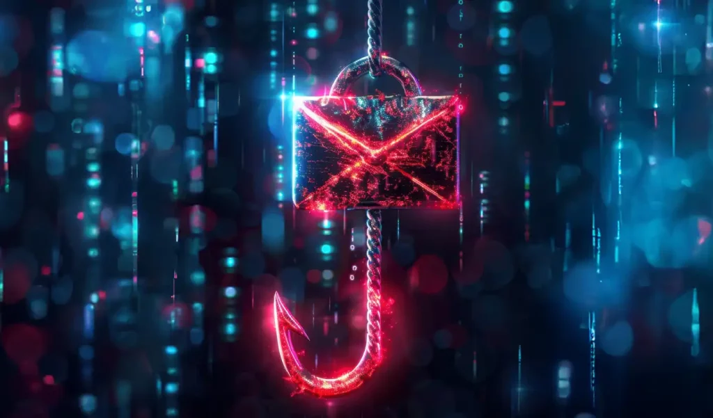 Digital Hook With Broken Email Symbol