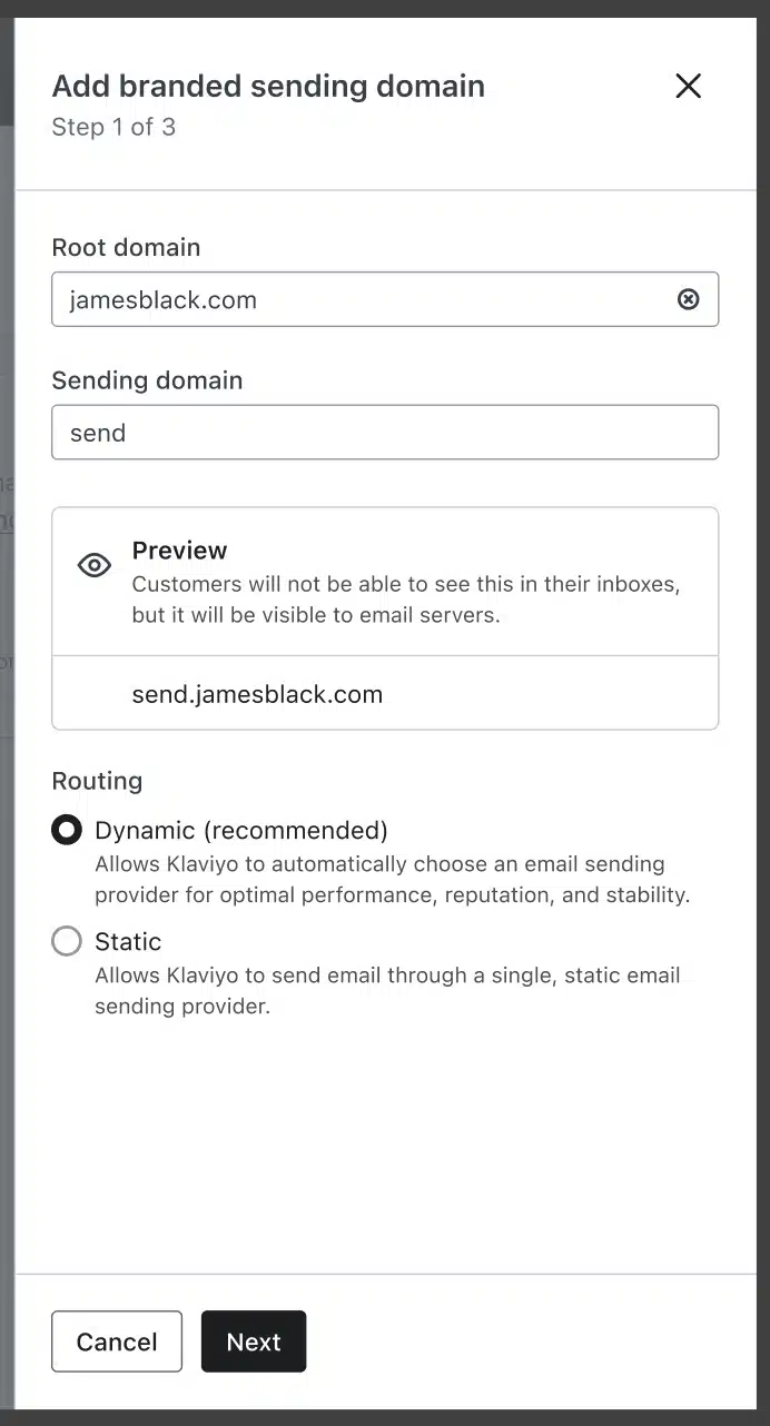 Klaviyo Dkim Screenshot 3