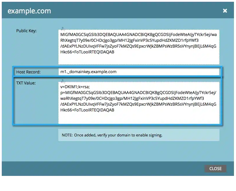 Marketo Dkim Screenshot 4