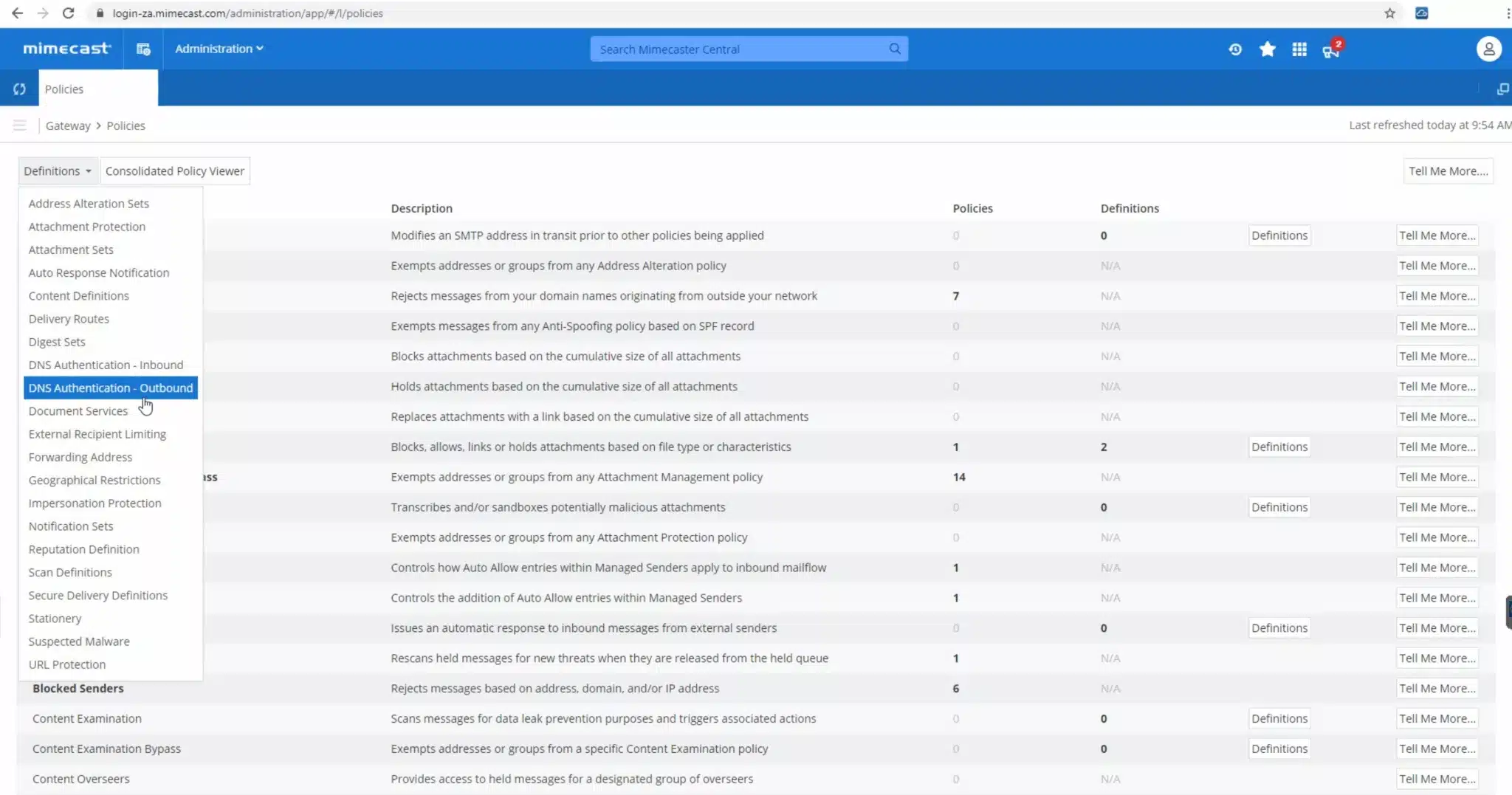 Mimecast Dkim Screenshot 2
