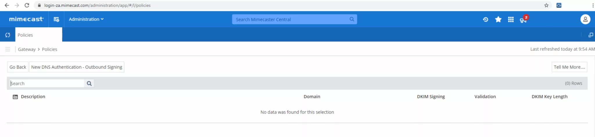 Mimecast Dkim Screenshot 3
