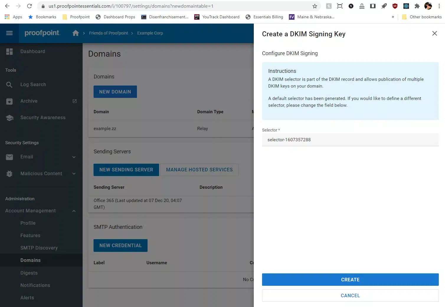 Proofpoint Dkim Screenshot 2
