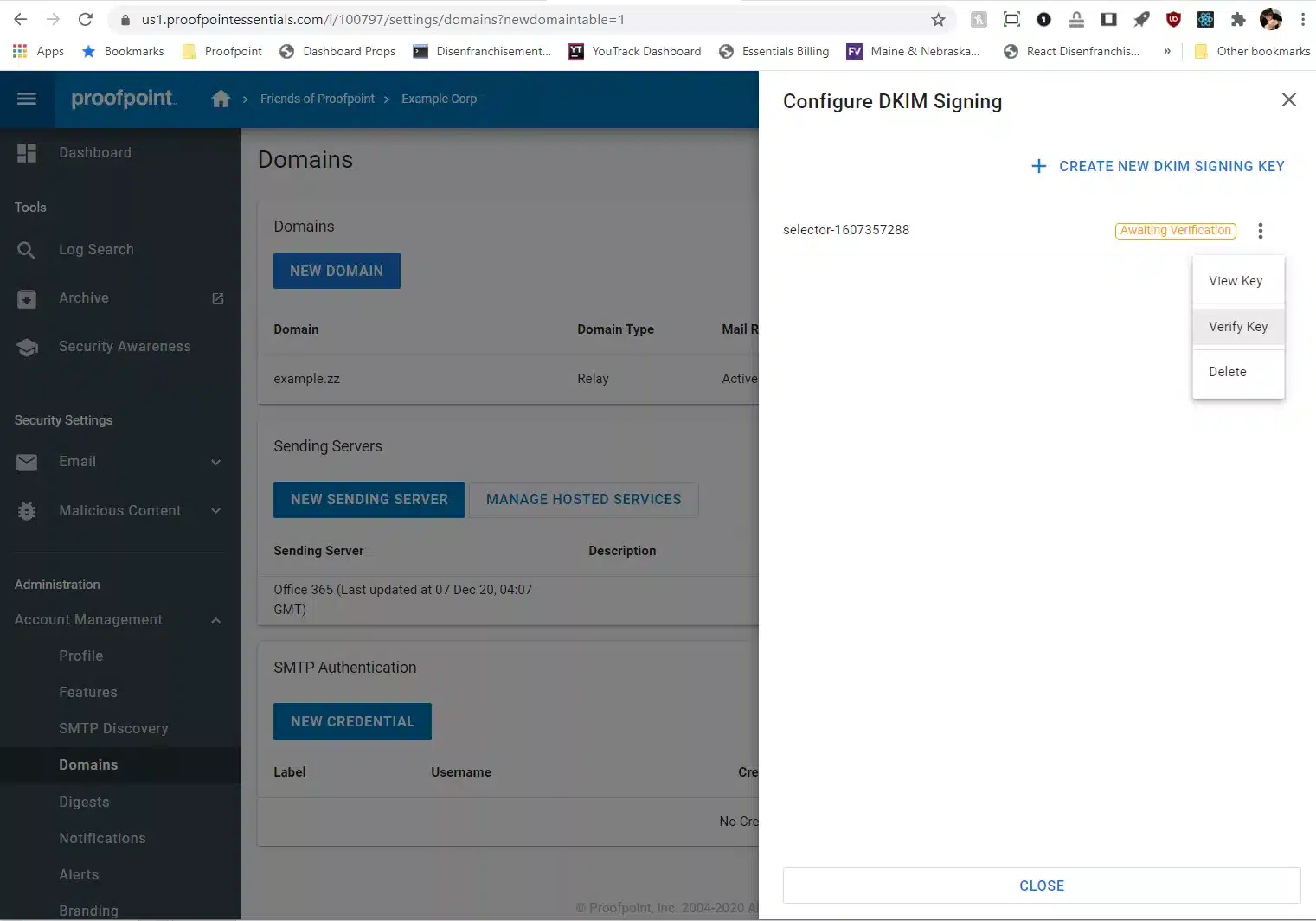 Proofpoint Dkim Screenshot 5