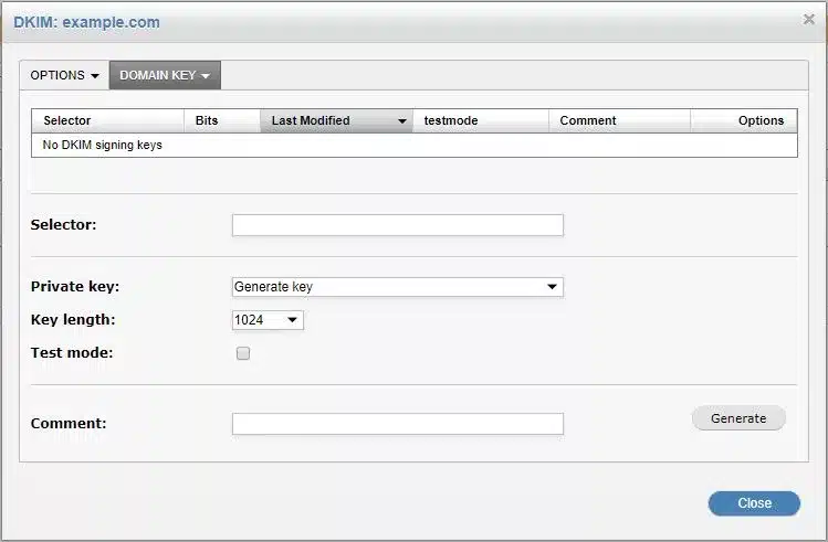 Spamtitan Dkim Screenshot 2