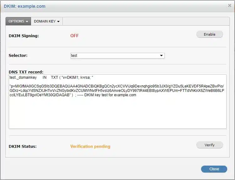 Spamtitan Dkim Screenshot 4