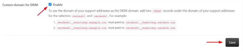 Zendesk Dkim Screenshot 2